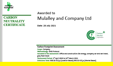 Mulalley retains carbon neutrality status for sixth consecutive year 