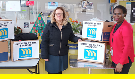 Mulalley staff donate to the Welcome Project for 11 consecutive years
